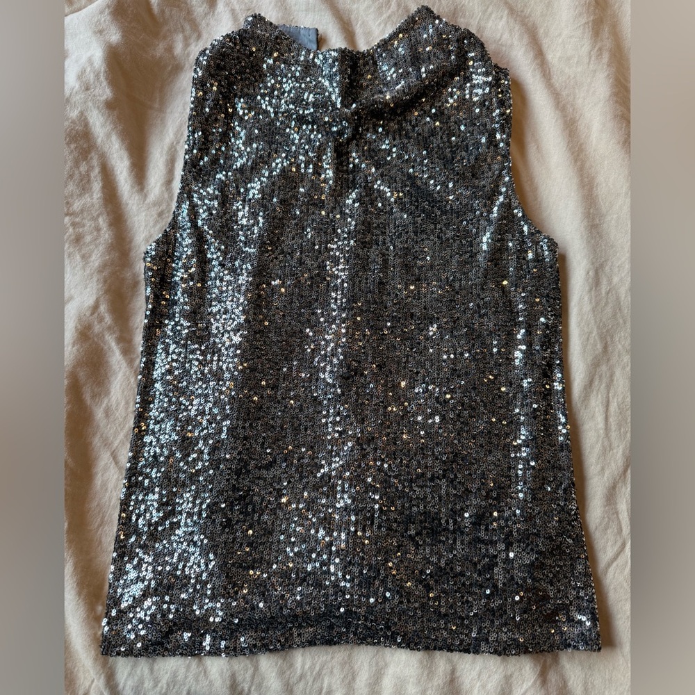 Silver sequin shirt